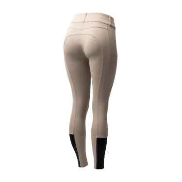 Pantalon d'équitation Horze Evelyn fond intégral femme Taupe simple Beige