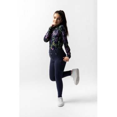 Rijbroek Horze Mira kinderen met full seat Opening Marineblauw