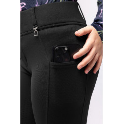 Pantalon d'équitation Horze Mira enfant fond intégral Ouverture Bleu marine