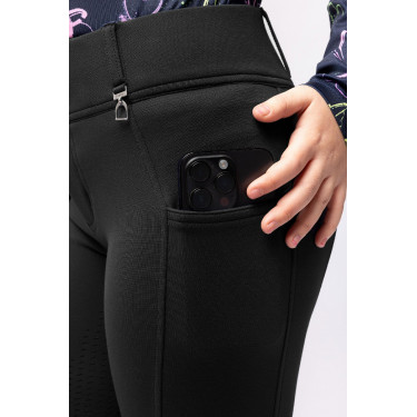 Pantalon d'équitation Horze Mira enfant fond intégral Ouverture Bleu marine