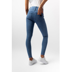 Pantalon Horze Carolyn denim fullgrip femme Denim clair Bleu Pantalon Horze Carolyn denim fullgrip femme Denim clair Bleu