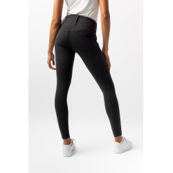Pantalon Horze Carolyn denim fullgrip femme Noir