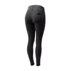 Horze Carolyn denim fullgrip damesrijbroek Zwart