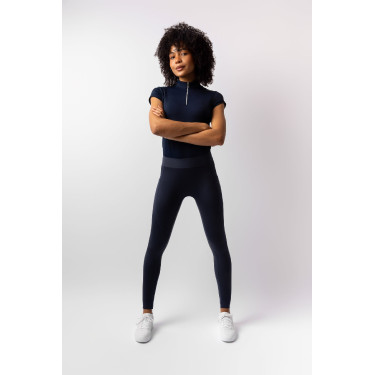 Legging d'équitation Horze Maia fond intégral femme Ouverture Bleu marine