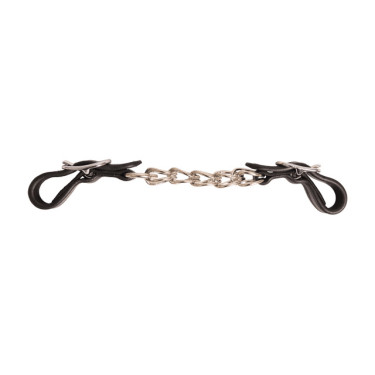 Eenvoudige hackamoreketting Dy'on New English Zwart