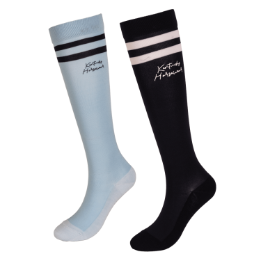 Chaussettes Stripes lot de 2 Kentucky Bleu marine / bleu clair