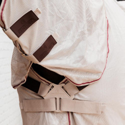 Couverture anti-mouches Comfort Classic avec Couvre-cou & Ventre Kentucky Beige / bordeaux