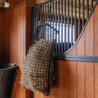 Grooming Deluxe vierkant hooinet met vulhulp Zwart