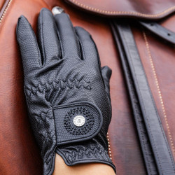 Gants d'équitation avec Grip et Paillettes Kentucky Noir
