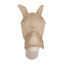 Masque anti-mouche cœur avec oreilles et nez Kentucky Beige à carreaux