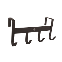 Mat metalen hoofdstelhanger met 4 haken Grooming Deluxe Zwart