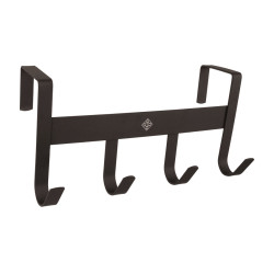 Porte-bridon en métal mat avec 4 crochets Grooming Deluxe Noir Porte-bridon en métal mat avec 4 crochets Grooming Deluxe Noir