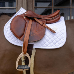 Tapis de selle en mouton Skin Friendly Diamond Jumping Kentucky Blanc