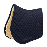 Tapis de selle en mouton Skin Friendly Diamond Jumping Kentucky Marine Bleu marine
