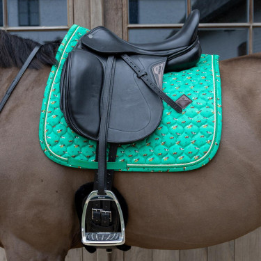 Tapis de Selle Velvet Horse Printing Dressage Kentucky Vert