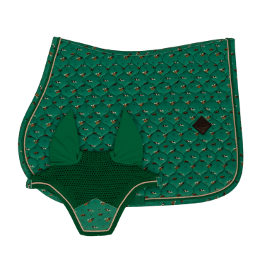 Tapis de Selle Velvet Horse Printing Jumping Kentucky Vert