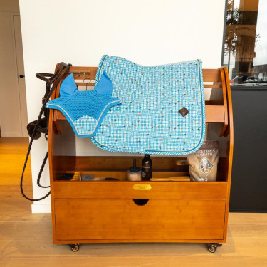 Tapis de Selle Velvet Pied-de-Poule Dressage Kentucky