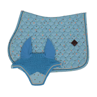 Tapis de Selle Velvet Pied-de-Poule Jumping Kentucky Marine / colourful