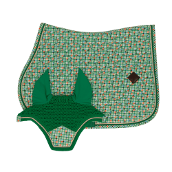 Tapis de Selle Velvet Pied-de-Poule Jumping Kentucky Vert clair / colourful Tapis de Selle Velvet Pied-de-Poule Jumping Kentucky Vert clair / colourful