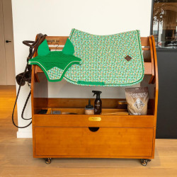 Tapis de Selle Velvet Pied-de-Poule Jumping Kentucky Vert clair / colourful Tapis de Selle Velvet Pied-de-Poule Jumping Kentucky Vert clair / colourful