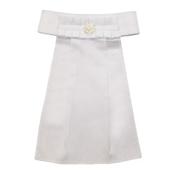 Plastron boutton Tattini Joyau Blanc