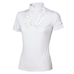 Polo de concours Tattini femme tempete de crystal Blanc