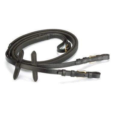 Rênes Daslö en caoutchouc boucles inox poney Rênes Daslö en caoutchouc boucles inox poney