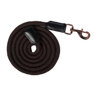 Longe Rosegold Glamour Style avec mousqueton HKM Marron / or rose Longe Rosegold Glamour Style avec mousqueton HKM Marron / or rose