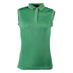 Polo femme Catherine sans manches HKM Vert