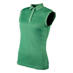 Polo femme Catherine sans manches HKM Vert