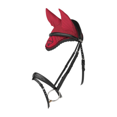 Bonnet anti-mouches LeMieux Esme Chili Rouge Bonnet anti-mouches LeMieux Esme Chili Rouge