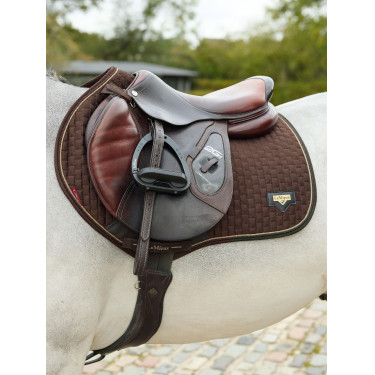 Tapis de selle LeMieux CC Puissance Suede Marron