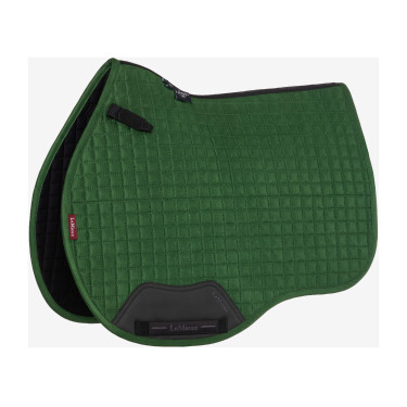 LeMieux Reflective Suede Mixte GP Square Zadeldek Groen hunter