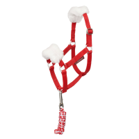 Longe et Licol Hobby Horse LeMieux de Noël Rouge