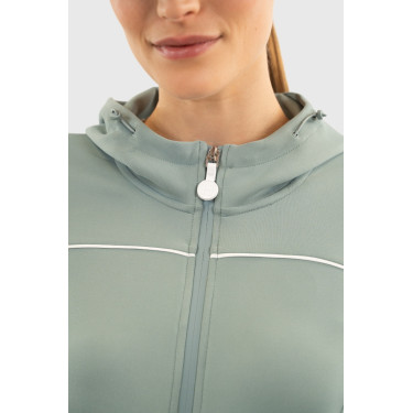 Gebreide hoodie met rits Harcour Bryssea Kolibrie