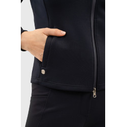 Gebreide hoodie met rits Harcour Bryssea Marine Marineblauw