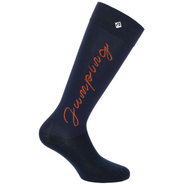 Chaussettes Equithème Jump Marine / orange Bleu