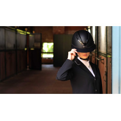 Galon amovible pour casque Lami-Cell Strass Noir Galon amovible pour casque Lami-Cell Strass Noir