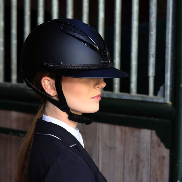 Galon amovible pour casque Lami-Cell Strass Noir Galon amovible pour casque Lami-Cell Strass Noir