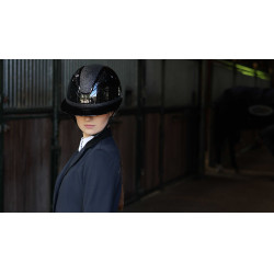 Afneembare bies voor Lami-Cell Glitter helm Zwart