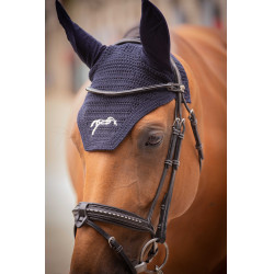Bonnet chevaux Pénélope Coton Marine Bleu marine