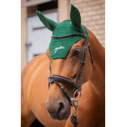 Bonnet chevaux Pénélope Coton Vert foncé
