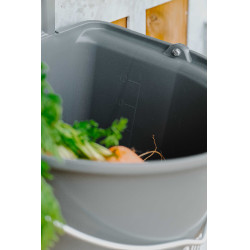 Mangeoire Hippotonic à crochets et anse Gris foncé