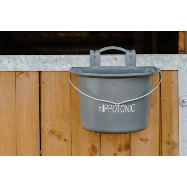 Hippotonic voederbak met haken en handvat Donkergrijs