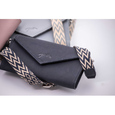 Pochette Pénélope New phone pocket perforé Marine Bleu marine