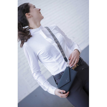 Pochette Pénélope New phone pocket perforé Marine Bleu marine