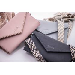 Pochette Pénélope New phone pocket perforé Marine Bleu marine