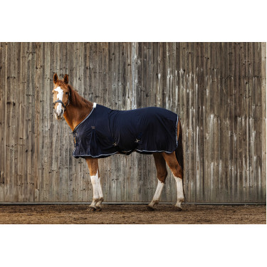 Couverture Equithème Micro mesh Bleu marine Couverture Equithème Micro mesh Bleu marine