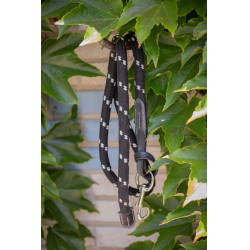 Longe Penelope Touw en leer Zwart