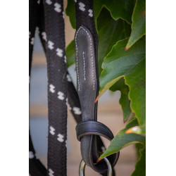 Longe Penelope Touw en leer Zwart